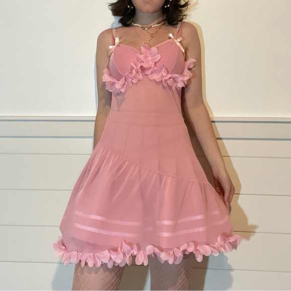 Fairycore flower petal slip dress - Picture 7 of 11